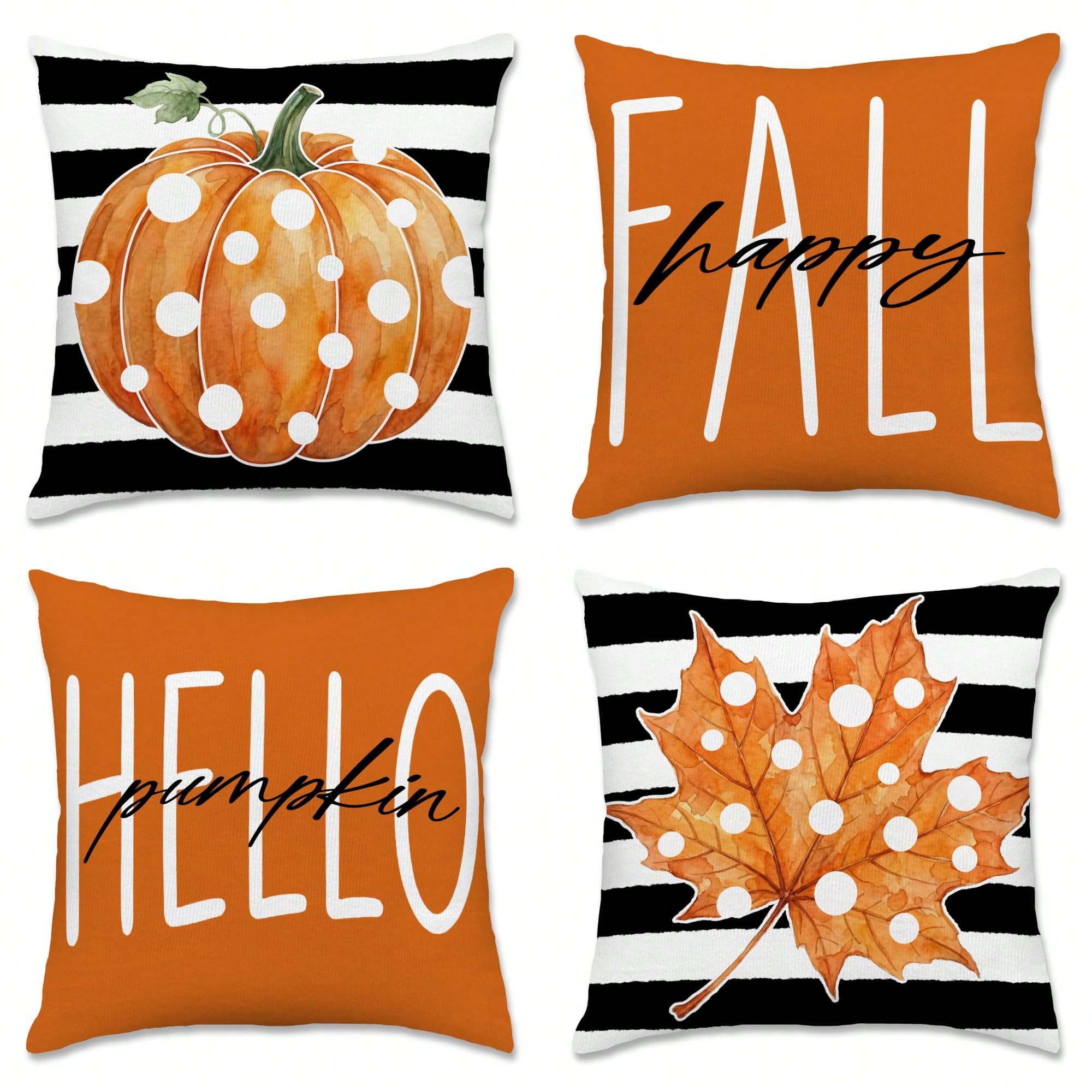 Pillow Insert 18X18 - 4 Buah Sarung Bantal Musim Gugur