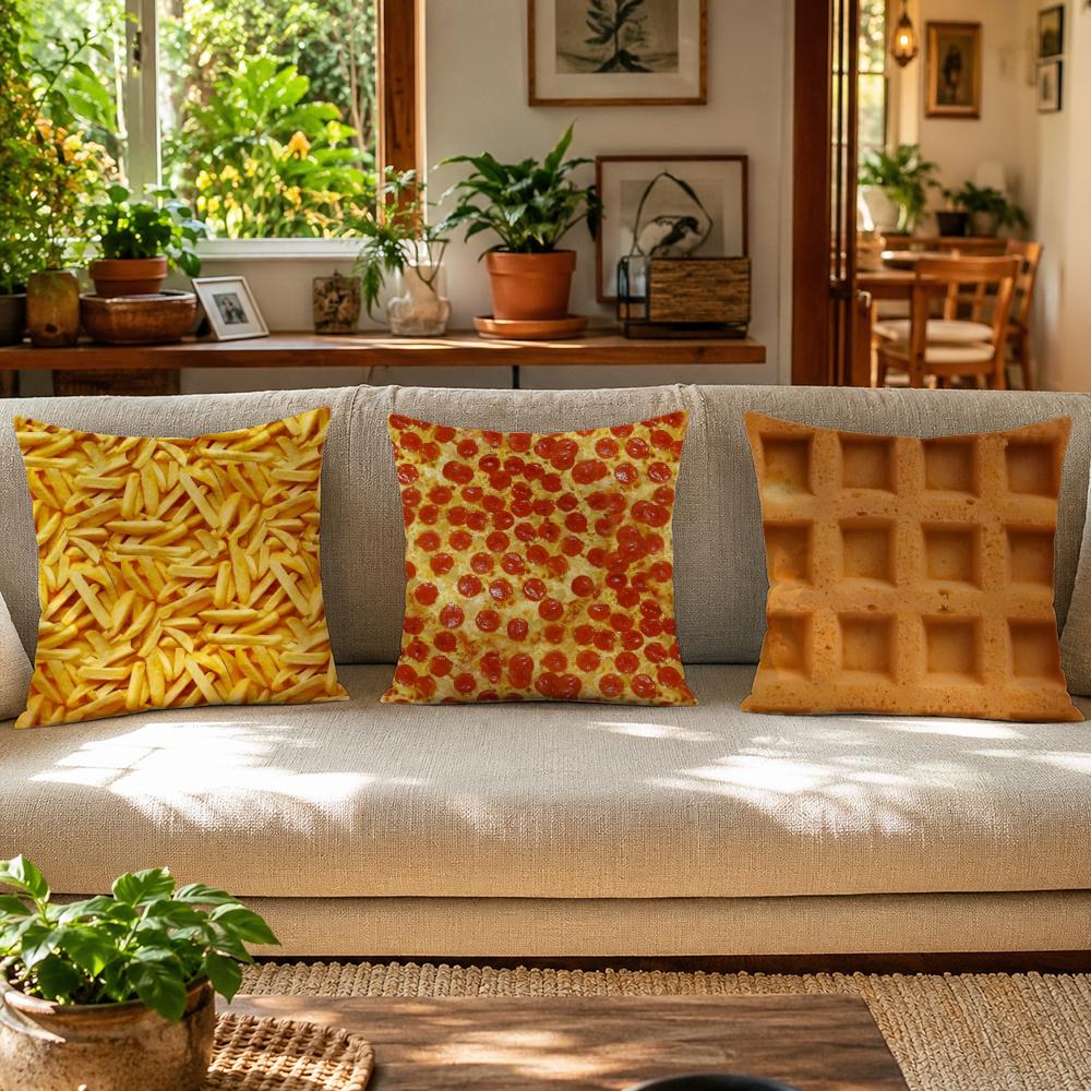 Sarung Bantal Waffle Pizza Tel - Home Textiles Premium ulasan dan harga