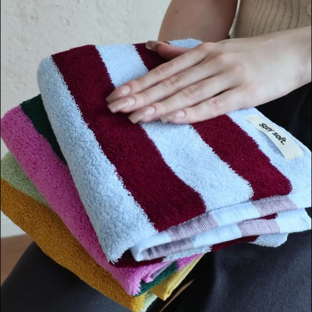 Handuk Katun Murni Bergaris Re - Home Textiles Face Towel ulasan dan harga